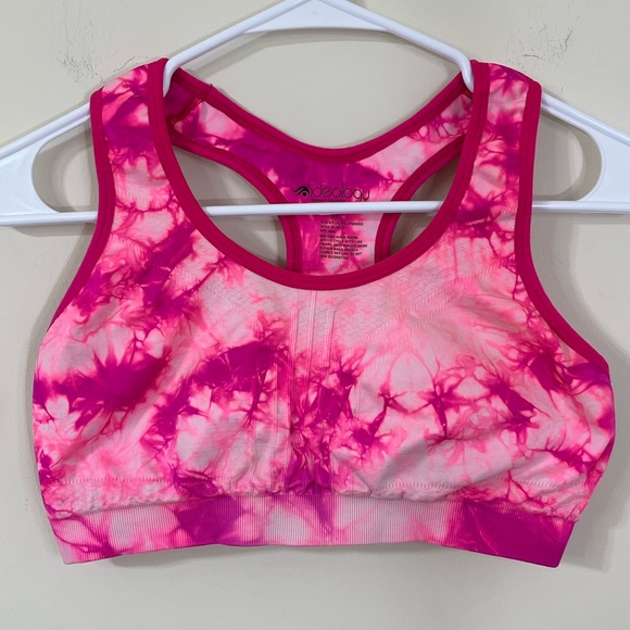 Ideology Pink Tie-Dye Sports Bra XL - Picture 3 of 5